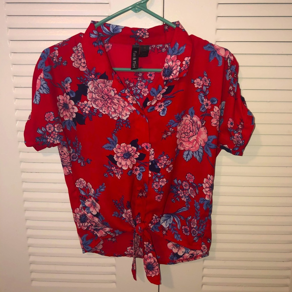 (FUN & FLIRT) M LOOSE FITTED BUTTON DOWN